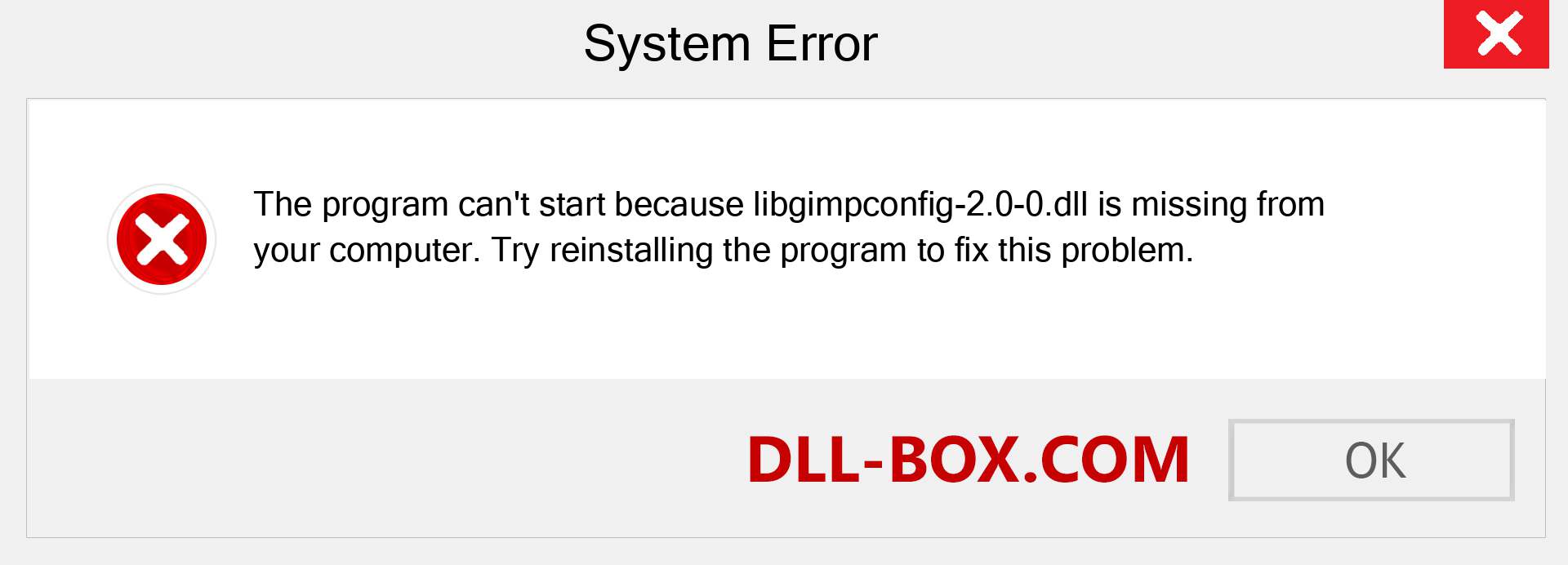  libgimpconfig-2.0-0.dll file is missing?. Download for Windows 7, 8, 10 - Fix  libgimpconfig-2.0-0 dll Missing Error on Windows, photos, images